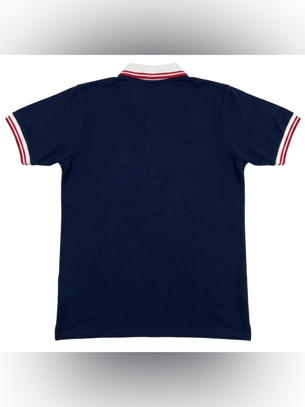 BMW Motorsport Authentic Navy Polo Shirt White/Red Trim Germany Import L - Picture 2 of 7